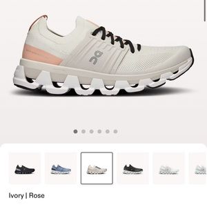 On cloud cloudswift 3 size 7 euc ivory/rose